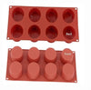 8-Cavity Non-Stick Silicone Cupcake Baking Mold for DIY Cakes, Chocolates, and Biscuits
