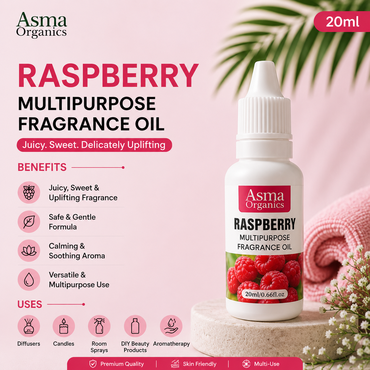 Raspberry Fragrances oil 20ml – AsmaOrganics
