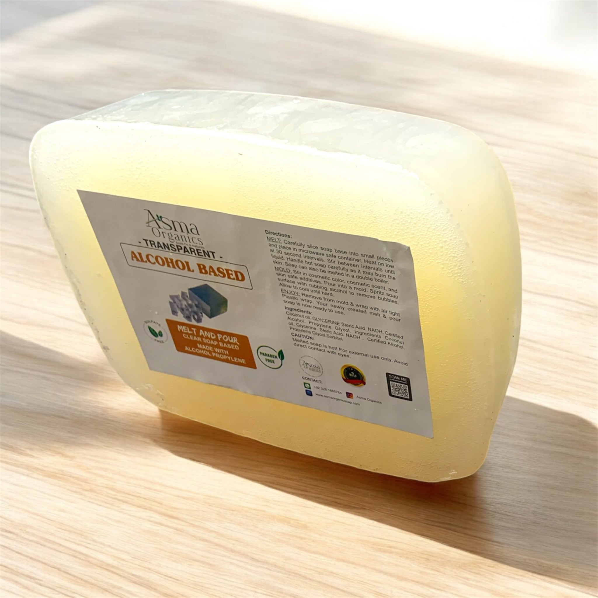 TRANSPARENT Alcohol Based soap base |GLYCERINE SOAP BASE