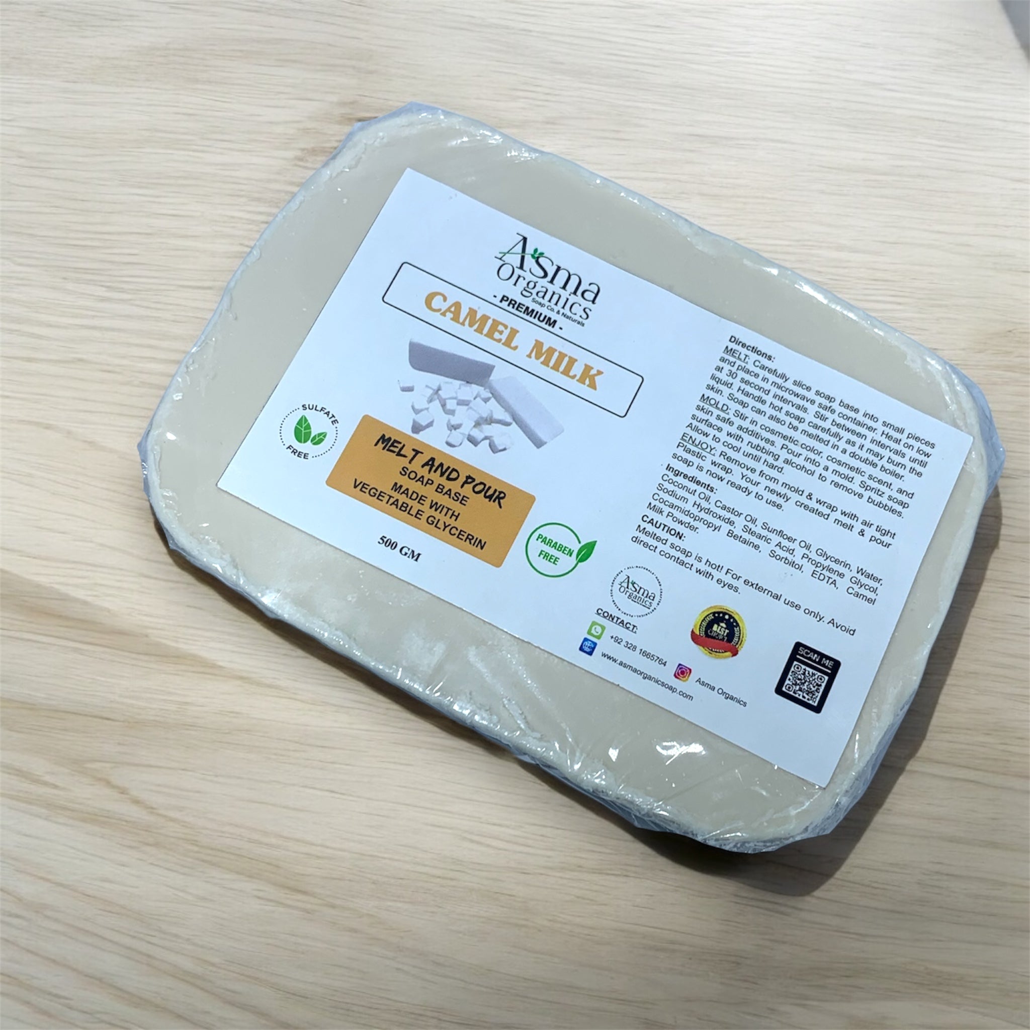 CAMEL MILK– Melt and Pour Soap Base