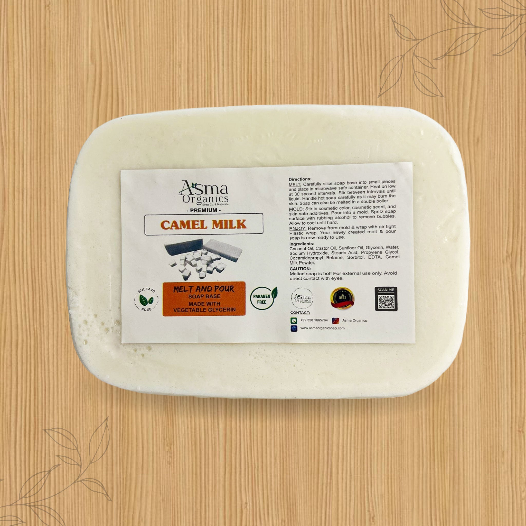 CAMEL MILK– Melt and Pour Soap Base
