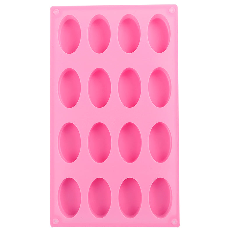 Graceful 16 Cavity Oval Shape Soap Bake Mold Size:29.5*17.2*1.8cm