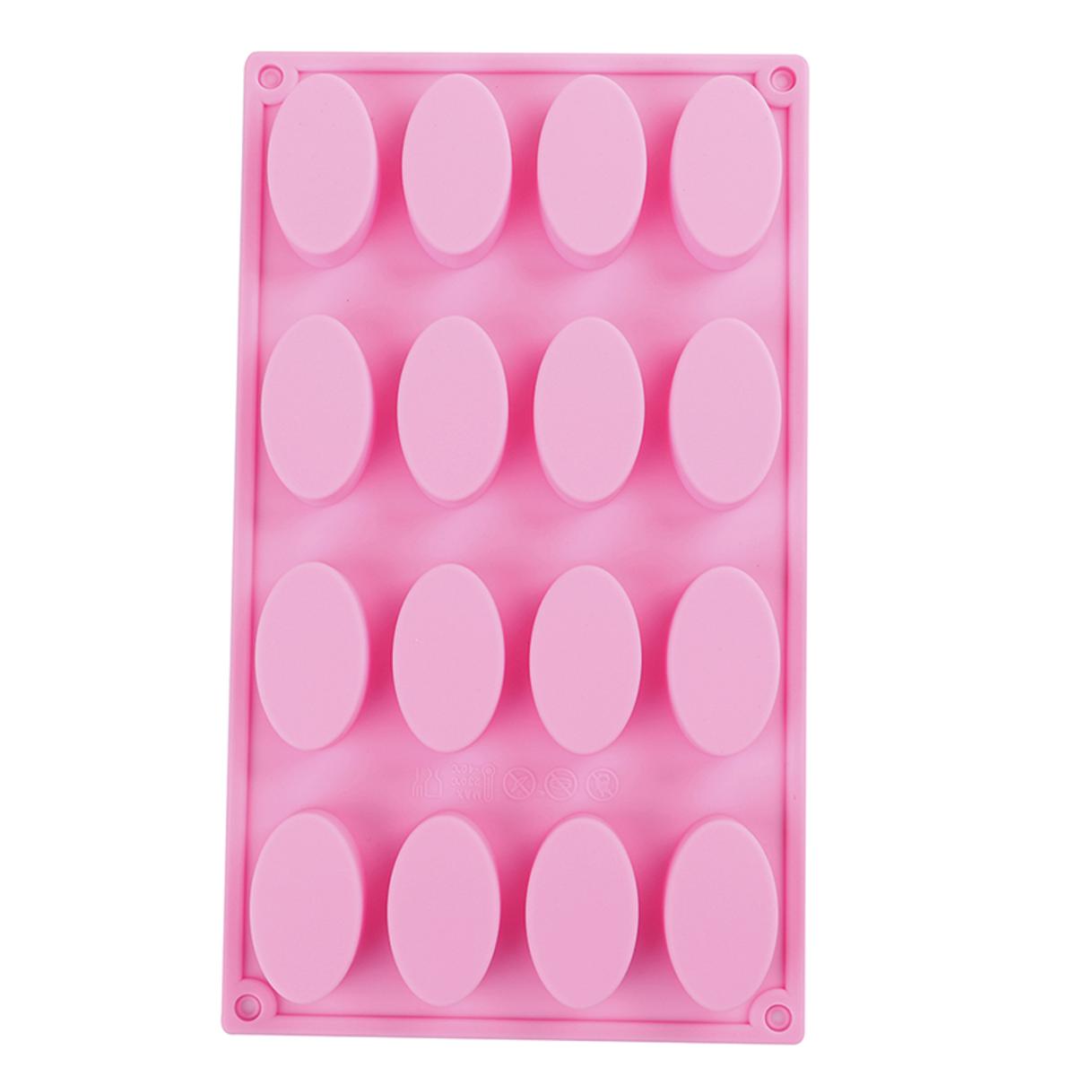 Graceful 16 Cavity Oval Shape Soap Bake Mold Size:29.5*17.2*1.8cm