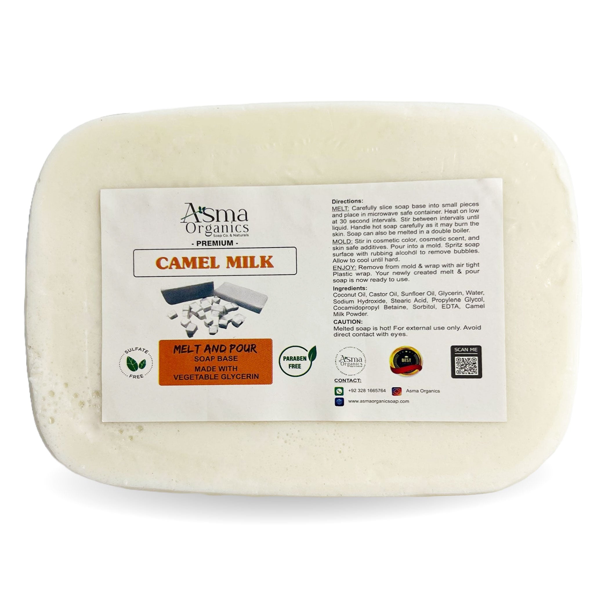 CAMEL MILK– Melt and Pour Soap Base