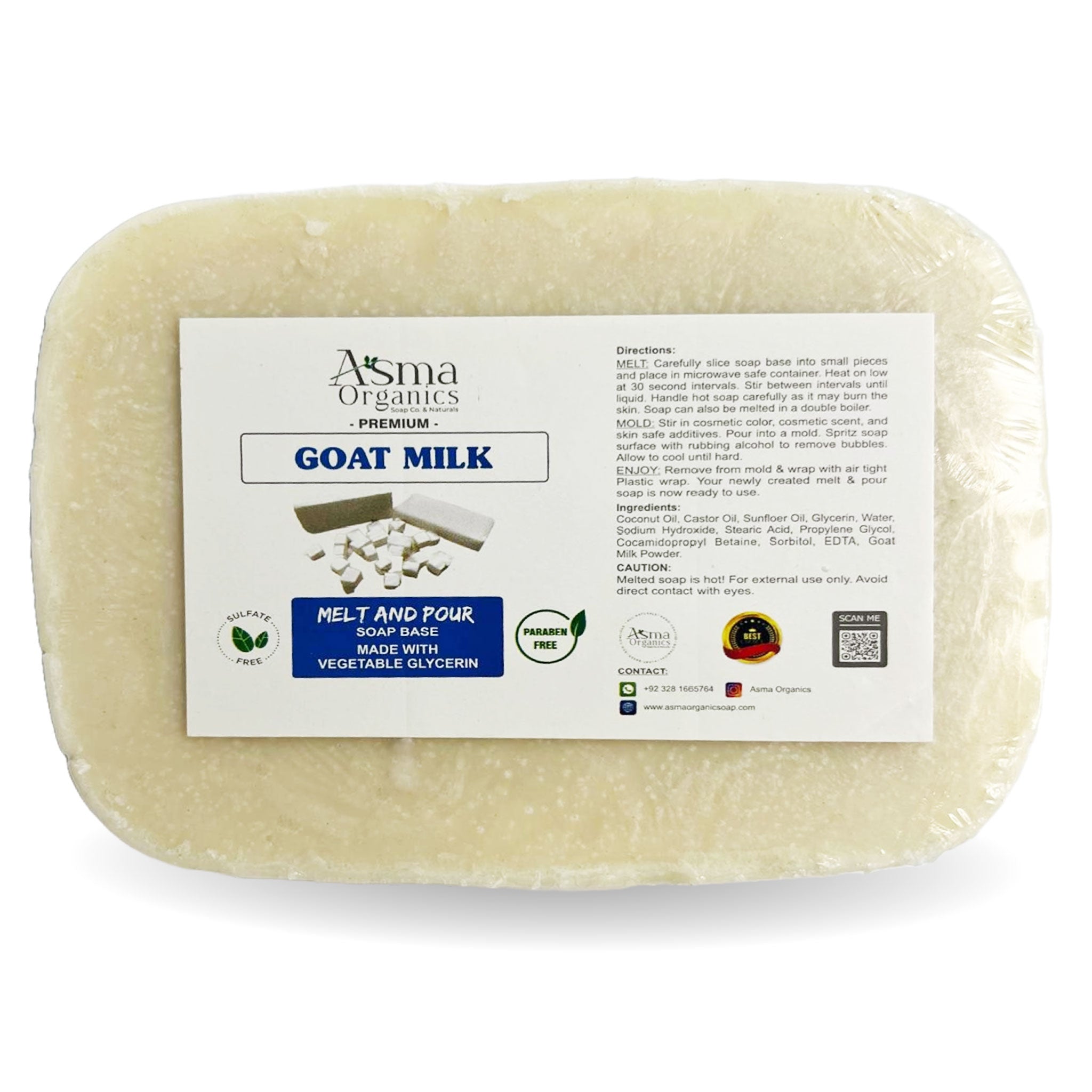 Goat milk melt and pour soap base