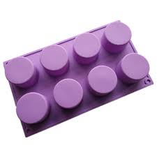 8 Cavity Cylinder Silicon Mold Tray size 11" x 6.8"