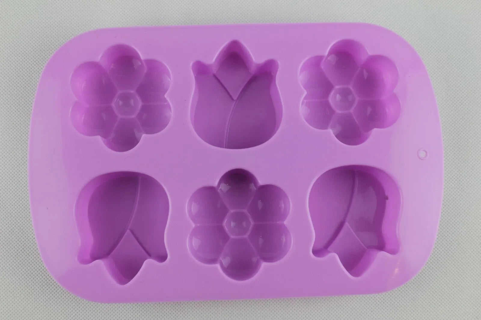 Flower Soap Mould Daisy Tulip 6 cell Candles Muffins Cupcakes Decorating Fondant