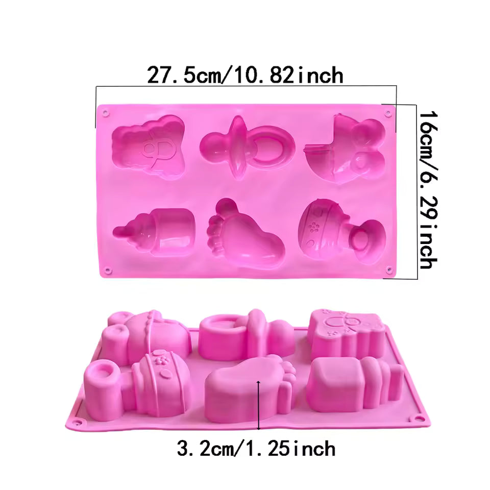 Baby Shower Party Silicon Mold Tray size 11" x 6.8"