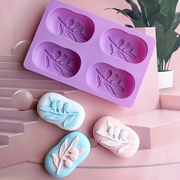 Silicone Mold 4 Muffin/ DIY Tool (Jelly Mold, Cake Mold, Soap Mold, Chocolate Mold)