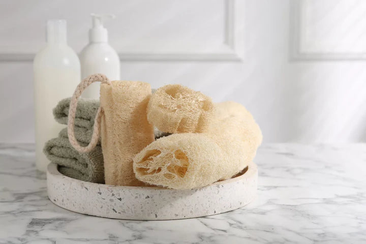 LEEF NATURAL Loofah for Body wash organic skin scrubber