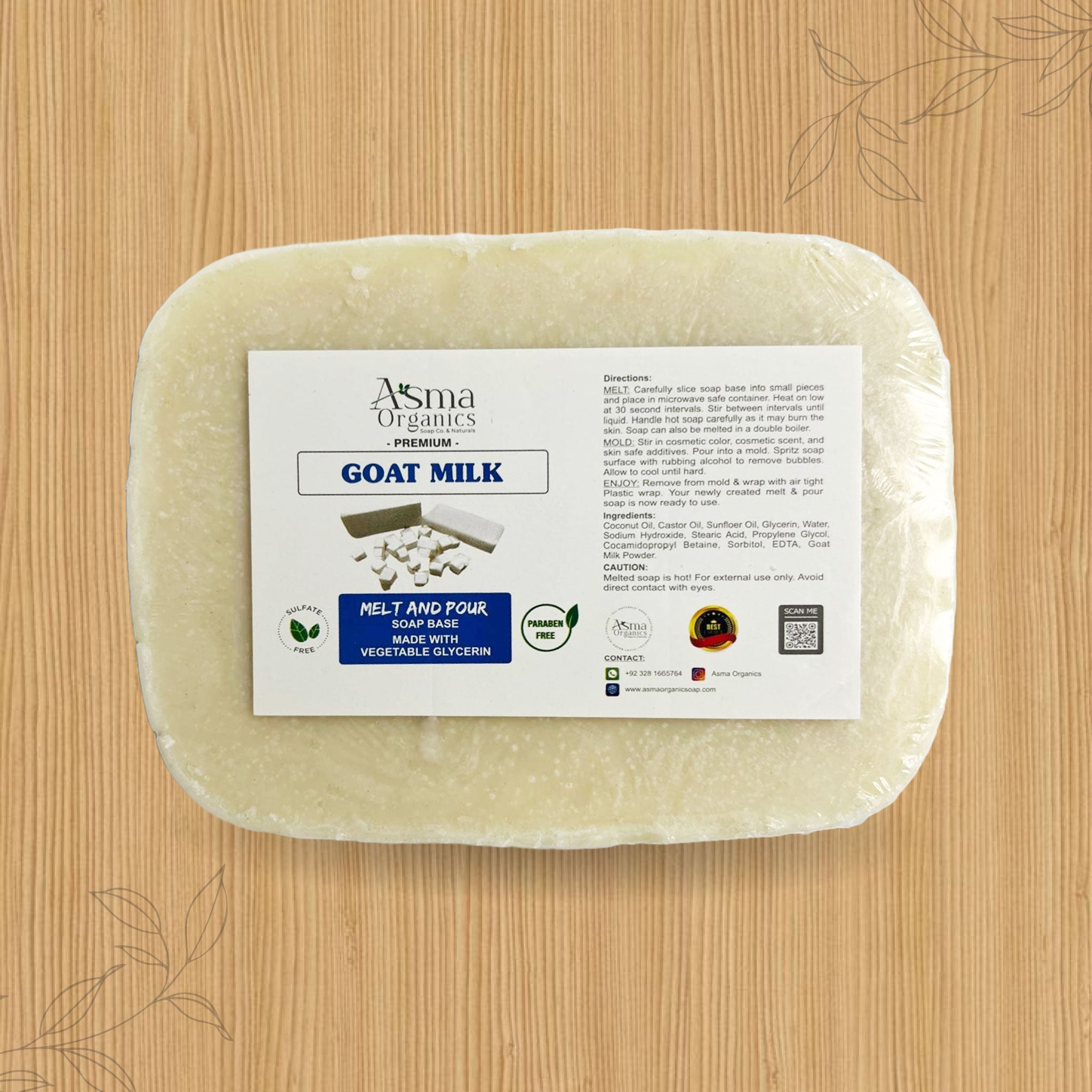 Goat milk melt and pour soap base